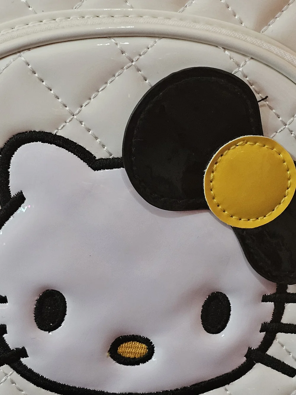 Hello Kitty White Quilted Mini Backpack